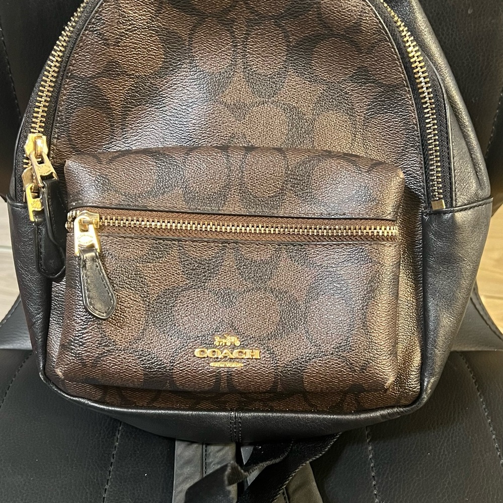 Coach Signature Brown and wristlet